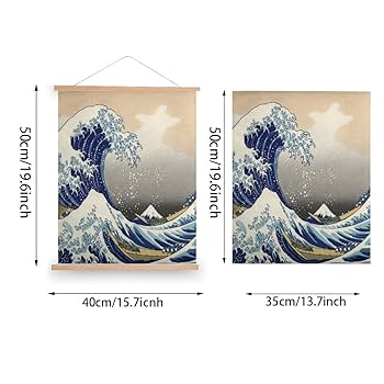 掛け軸 タペストリー　冨嶽三十六景 江戸 日本橋◆葛飾北斎 （工芸作品・新品) photo05.jpg